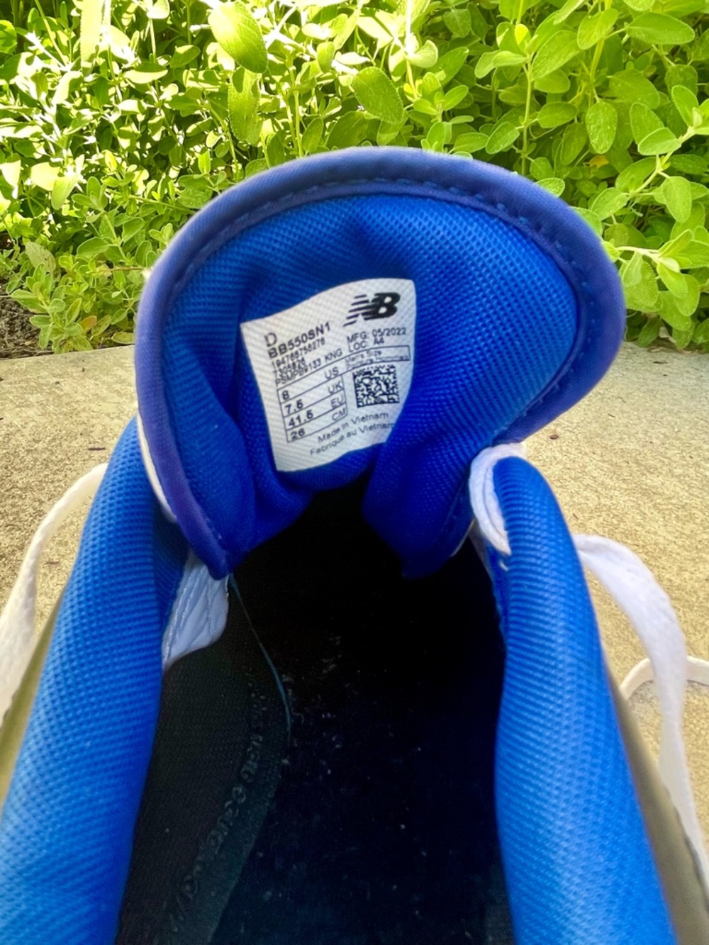 New Balance 550 White Royal Blue Men's size 8 Low-Top Sneakers BB550SN1 - Picture 6 of 7